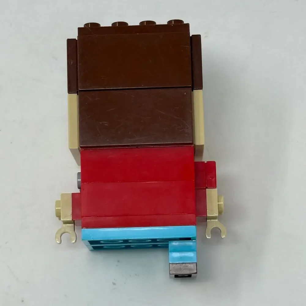LEGO BrickHeadz Style‎ Custom Figure Red Shirt Blue Pants Incomplete Build